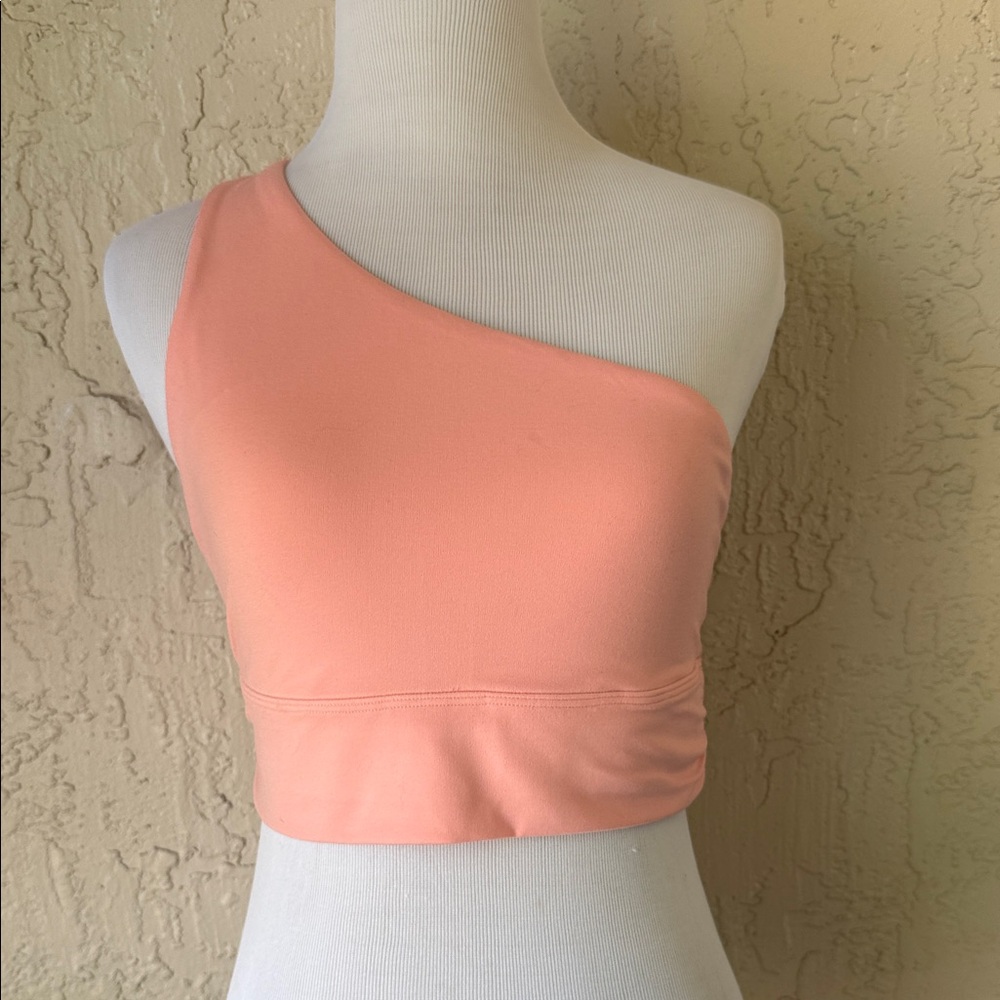 Athleta Peach One-Shoulder Top